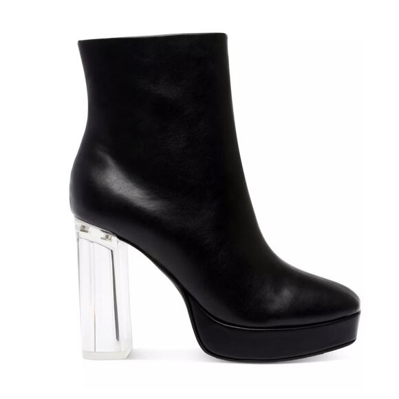WILD PAIR Womens NEW Black Platform Charlee Zip-Up Boots / Size 8 M - Picture 1 of 5